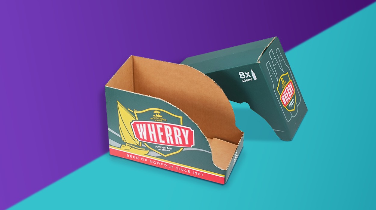 Shelf ready beer packaging boxes